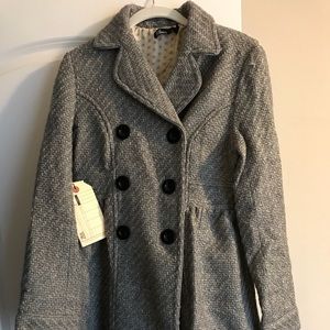 Gray wool pea coat
